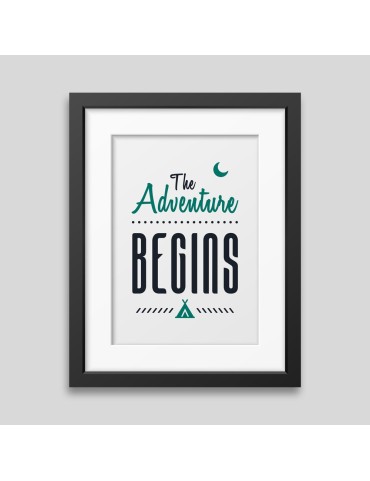 Affiche encadrée The adventure begins