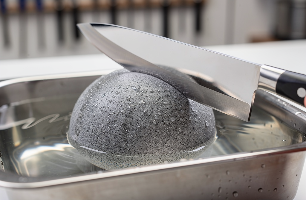 Technique d'affûtage à la meule à eau