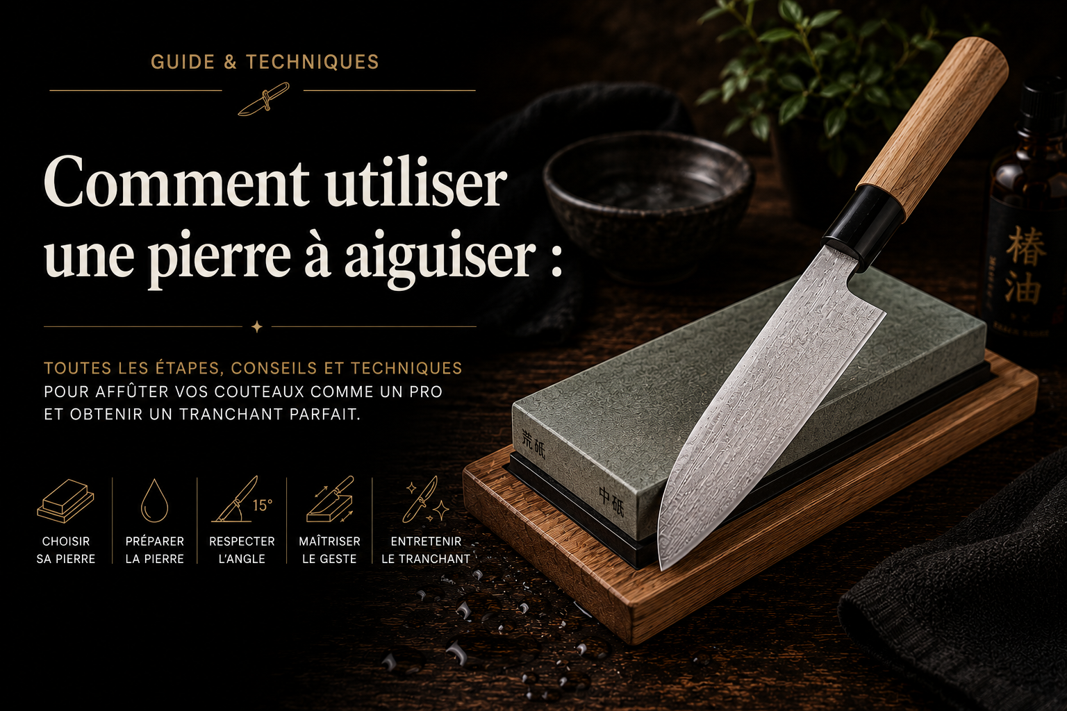 Comment utiliser une pierre à aiguiser