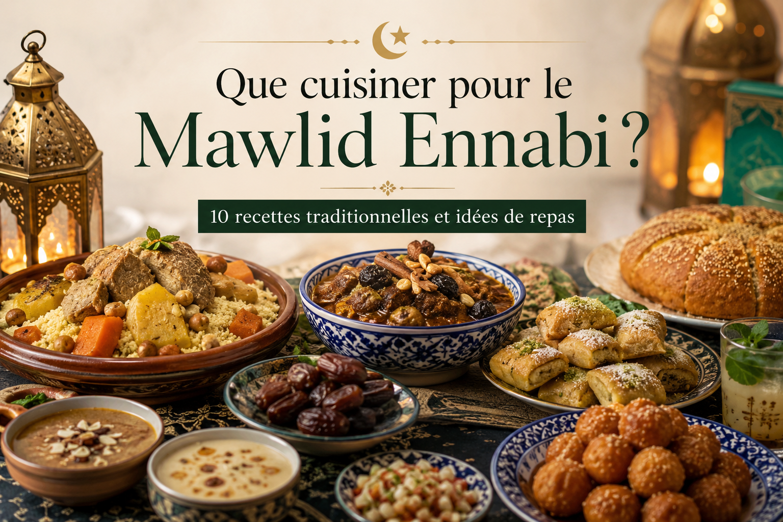 Que cuisiner pour le Mawlid Ennabi ? 10 recettes traditionnelles et idées de repas.