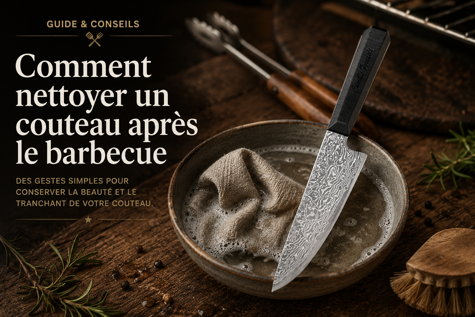 Comment nettoyer un couteau après le barbecue ?