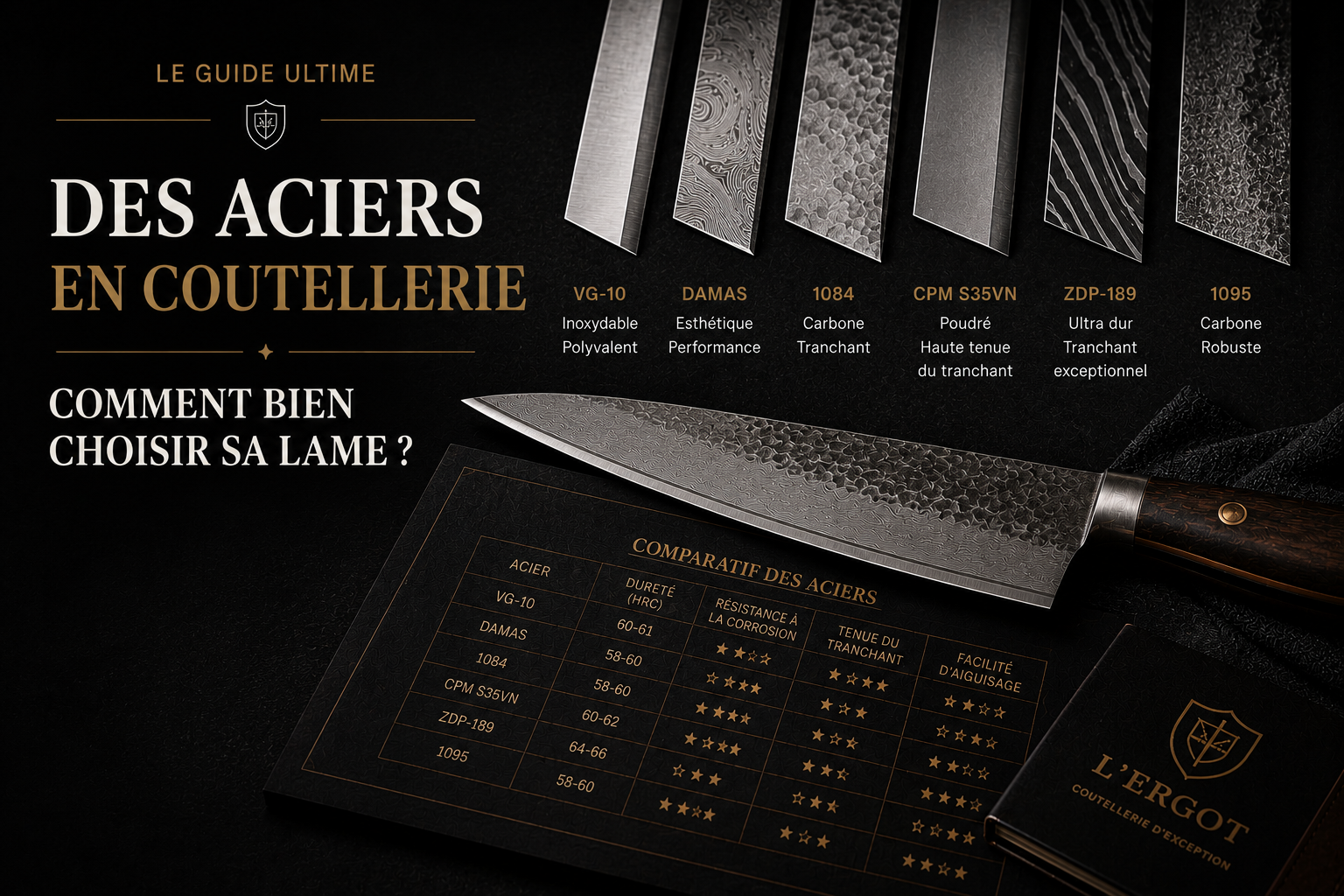 Le guide ultime des aciers en coutellerie